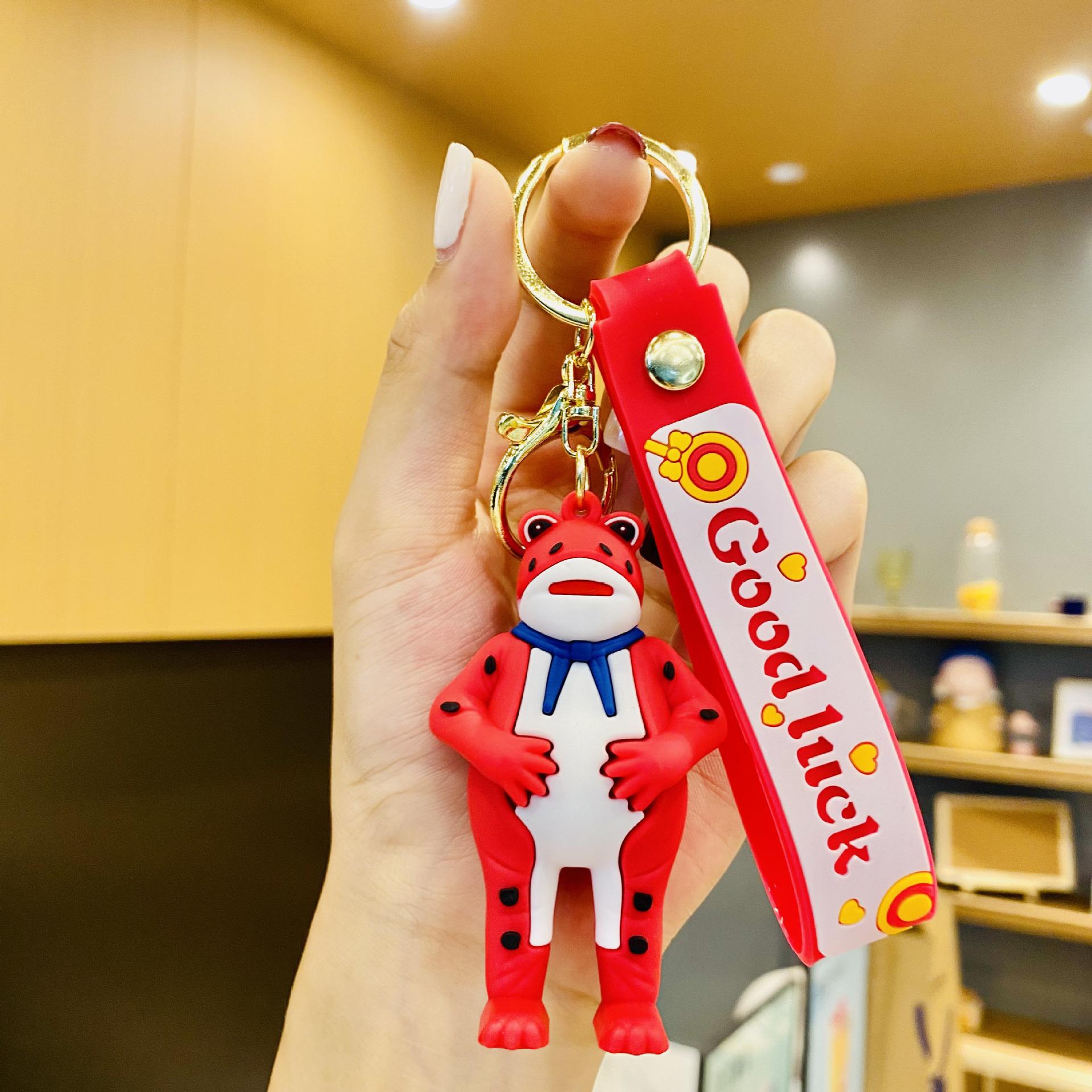 Wholesale Frog Plastic Keychain Unzip